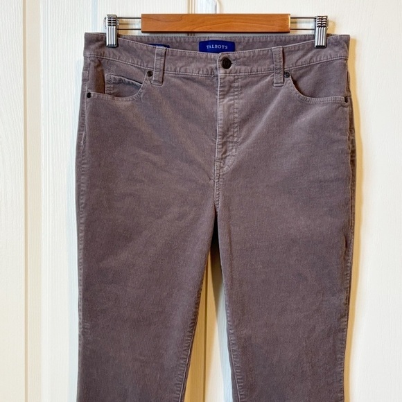 Talbots High Waist Straight Leg Corduroy Pants Size 10 Petite - Picture 4 of 7